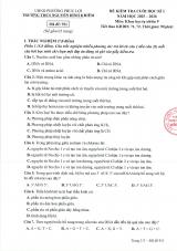 Đề thi Học kì 1 KHTN 9 năm 2025-2026 trường THCS Nguyễn Bỉnh Khiêm (Hà Nội)